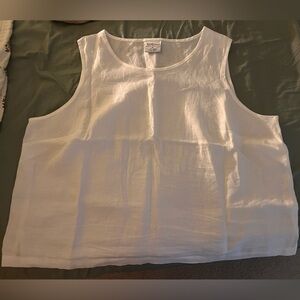 White linen top